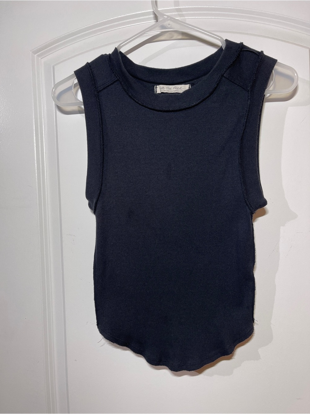 We The Free Dark Navy Ribbed Tank Top